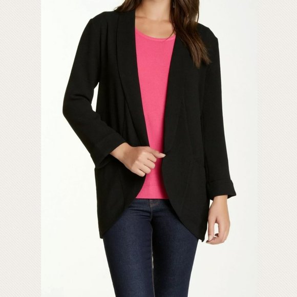 Lush XS Bed Jacket Open Front Shawl Collar Pockets - Picture 1 of 12